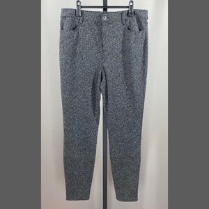NEW Talbots Pants Womens 10 black gray birds eye soho skinny jegging casual
